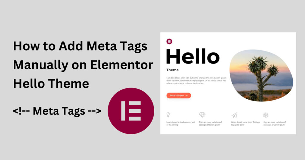 How to Add Meta Tags Manually on Elementor Hello Theme